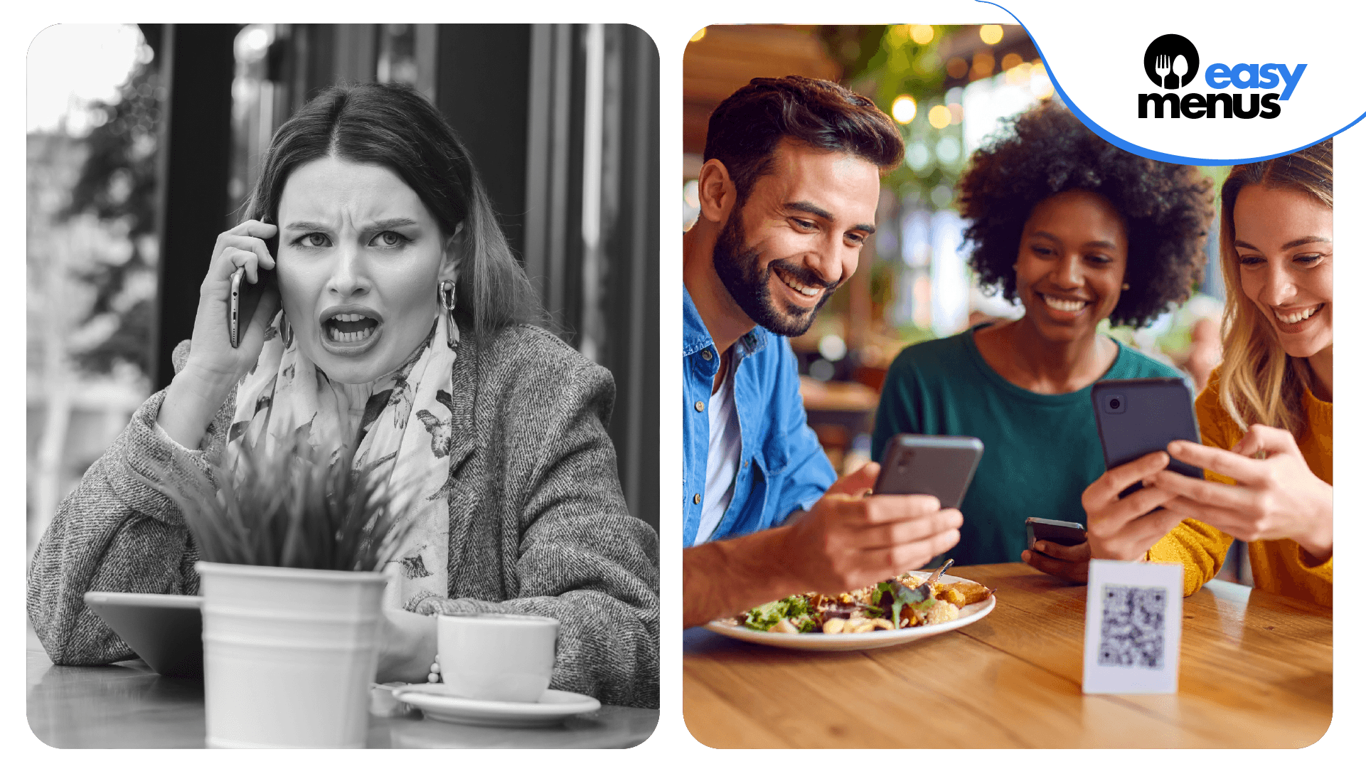 ppl seeing the menu or ppl shawting