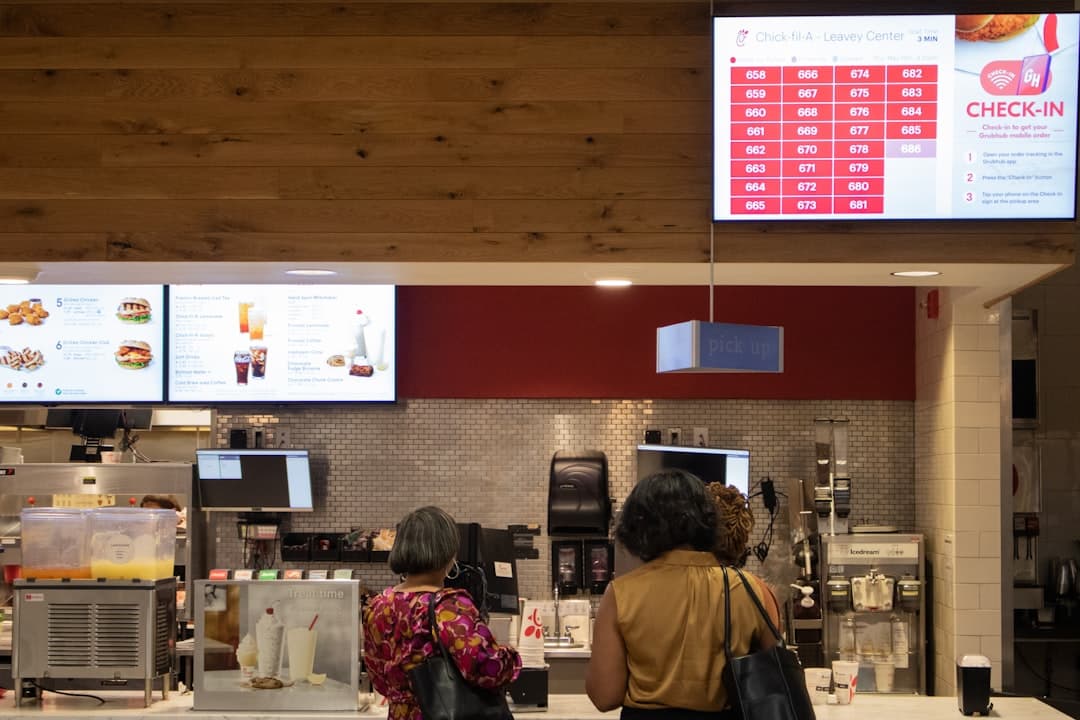 Digital menu interface showing shared items with location-specific pricing
