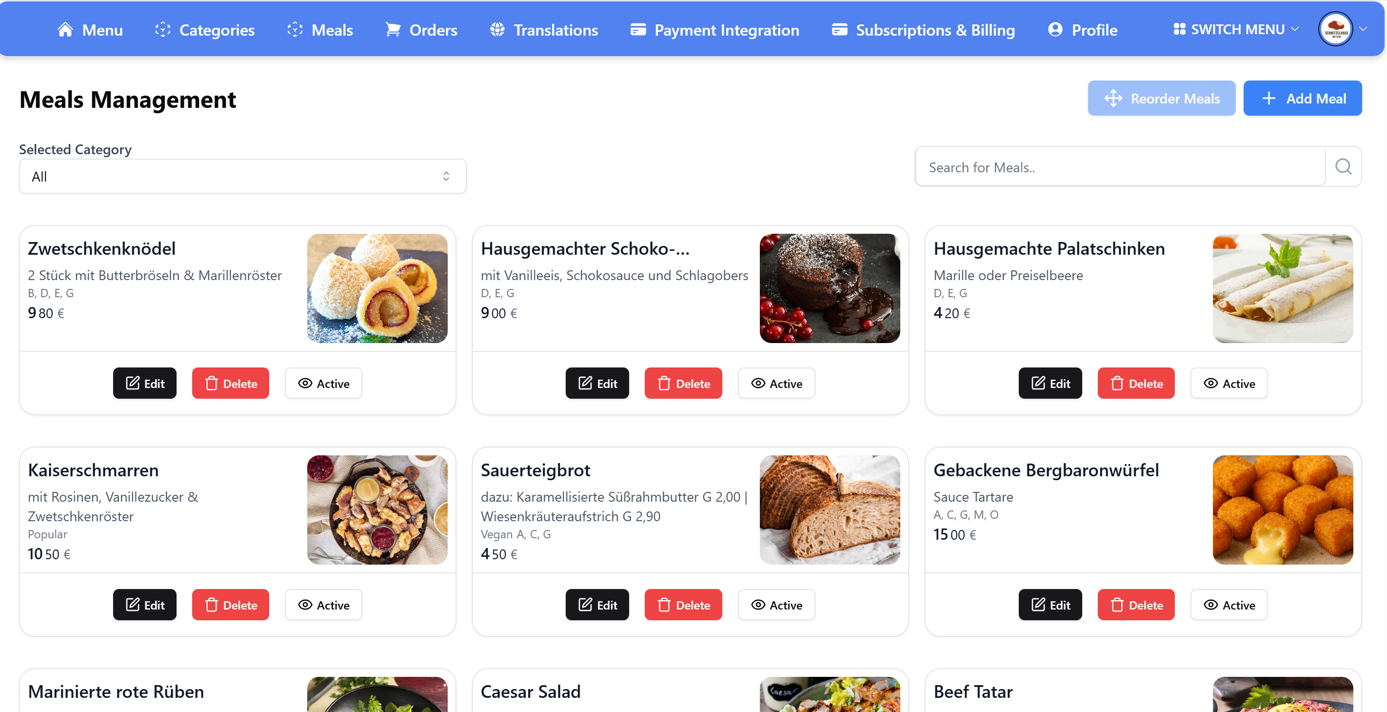 Gerichte - Screenshot
