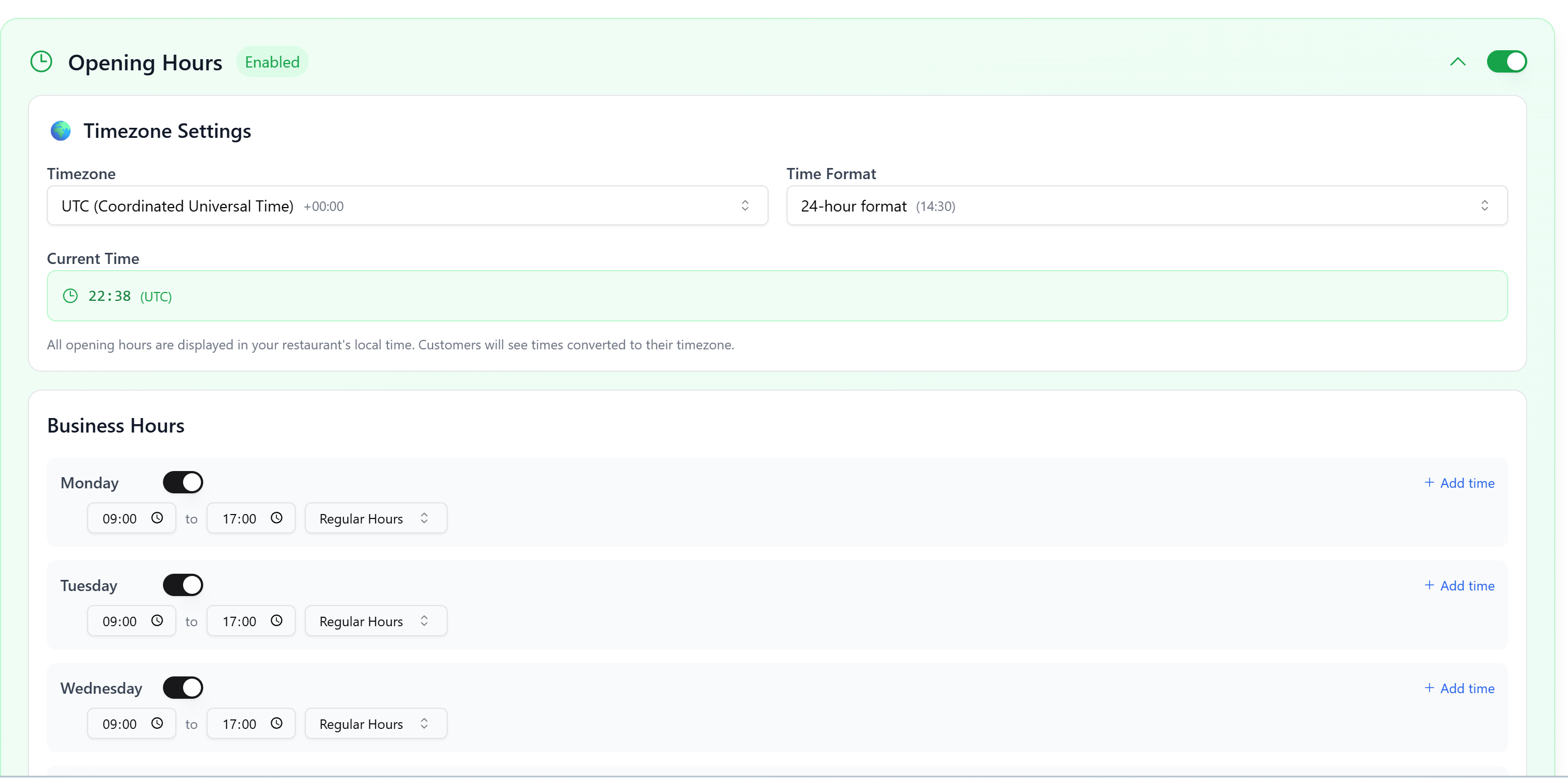Öffnungszeiten - Screenshot